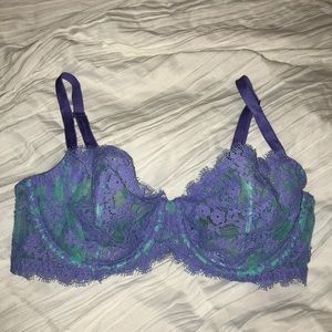 3/$15🌼 Victoria’s Secret lace bra 34D teal purple